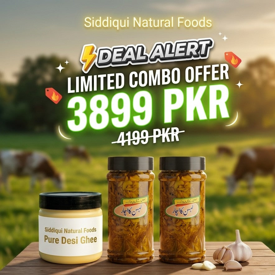 ½ Pure Desi Ghee & 2 Kg Lehsan Achaar