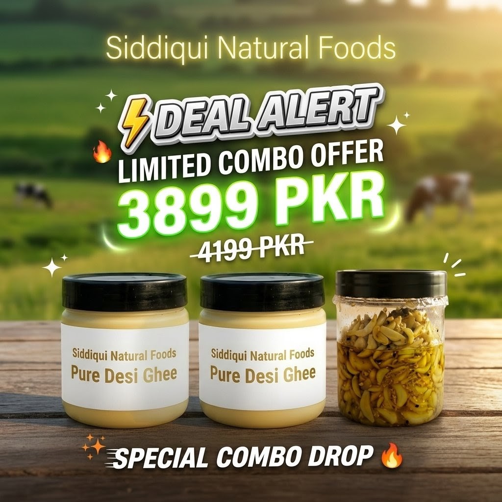 1kg Desi Ghee & ½ kg Lehsan Achaar